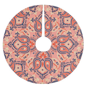 Jupon De Sapin En Polyester Brossé Paisley sans couture : design motif vintage.