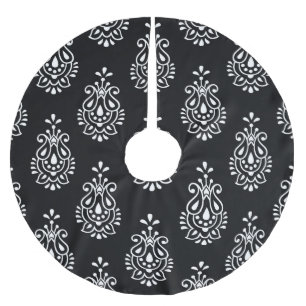 Jupon De Sapin En Polyester Brossé Paisley vintage, motif élégant sans soudure.