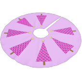 Jupon De Sapin En Polyester Brossé Paisley violet arbre de Noël moderne (Angle)