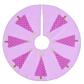 Jupon De Sapin En Polyester Brossé Paisley violet arbre de Noël moderne (Devant)