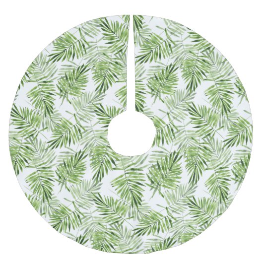 Jupon De Sapin En Polyester Brossé Palmettes vertes (Devant)