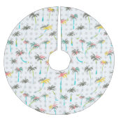 Jupon De Sapin En Polyester Brossé Palmiers d'aquarelle (Devant)