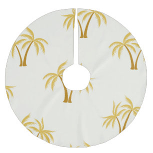Jupon De Sapin En Polyester Brossé Palmiers d'or : Textile Tropical.