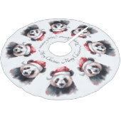 Jupon De Sapin En Polyester Brossé Panda de Noël, personnalisable (Angle)