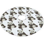 Jupon De Sapin En Polyester Brossé Panda mignon (Angle)