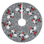 Jupon De Sapin En Polyester Brossé Pandas de danse (Devant)