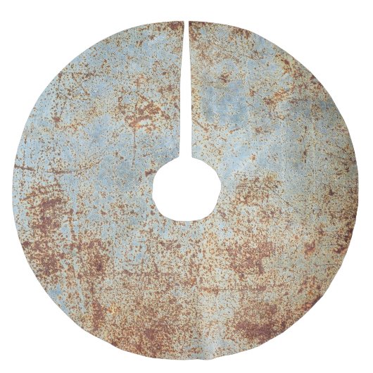 Jupon De Sapin En Polyester Brossé Panneau métallique rouillé, arrière - plan texturé (Devant)