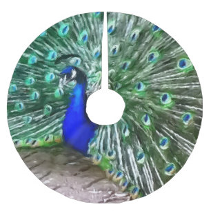 Jupon De Sapin En Polyester Brossé paon peint