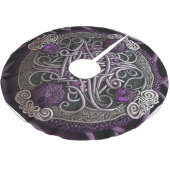 Jupon De Sapin En Polyester Brossé Papier d'enveloppement Celtic Rose violet (Angle)
