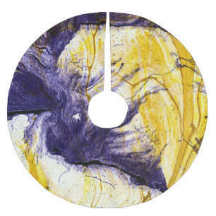 Jupon De Sapin En Polyester Brossé Papier Marbré : Art Acrylique Lumineux