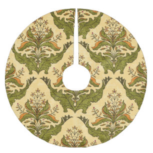 Jupon De Sapin En Polyester Brossé Papier peint floral classique : damassé stylisé.