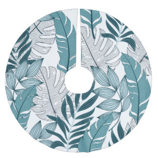 Jupon De Sapin En Polyester Brossé Papier peint Vintage Plante tropical.