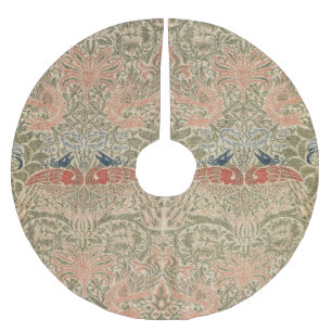 Jupon De Sapin En Polyester Brossé Papier peint vintage William Morris Paon & Dragon