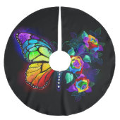 Jupon De Sapin En Polyester Brossé Papillon arc-en-ciel (Devant)