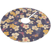 Jupon De Sapin En Polyester Brossé Papillon en fleurs de cerisier asiatique (Angle)