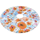 Jupon De Sapin En Polyester Brossé Papillons broyés : Texture florale Abstraite (Angle)