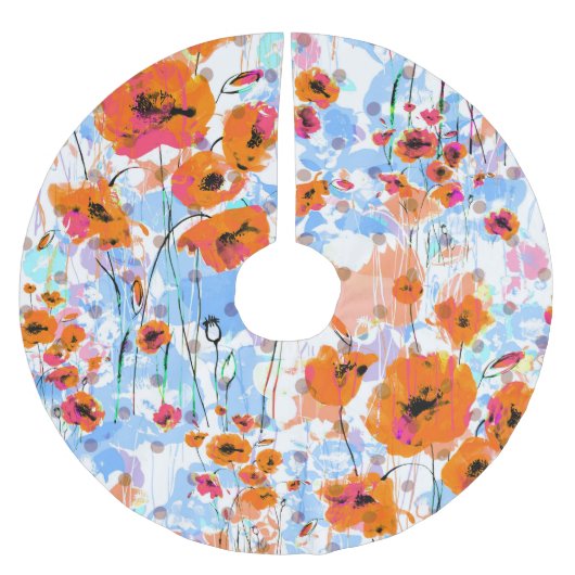 Jupon De Sapin En Polyester Brossé Papillons broyés : Texture florale Abstraite (Devant)