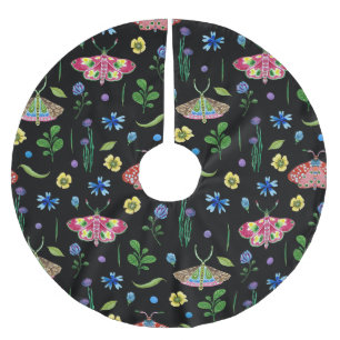 Jupon De Sapin En Polyester Brossé Papillons multicolores : Motif transparent