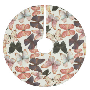 Jupon De Sapin En Polyester Brossé Papillons tropicaux : Motif imperméable.