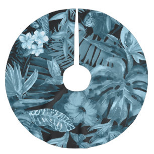 Jupon De Sapin En Polyester Brossé Paradis Aquarelle Tropical: Fleur de Jungle