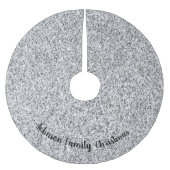 Jupon De Sapin En Polyester Brossé Parties scintillant argent scintille noir blanc Pe (Devant)