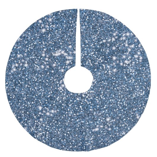 Jupon De Sapin En Polyester Brossé Parties scintillant bleu Faux Texture Apparence Gr (Devant)
