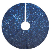 Jupon De Sapin En Polyester Brossé Parties scintillant bleue Texture Festive Étincell (Devant)
