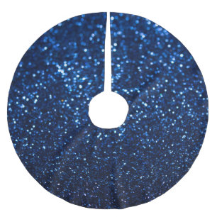 Jupon De Sapin En Polyester Brossé Parties scintillant bleue Texture Festive Étincell