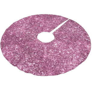Jupon De Sapin En Polyester Brossé Parties scintillant Bokeh rose