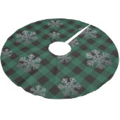 Jupon De Sapin En Polyester Brossé Parties scintillant d'argent de Buffalo vert (Angle)