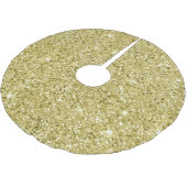 Jupon De Sapin En Polyester Brossé Parties scintillant d'étincelle d'or (Angle)