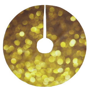 Jupon De Sapin En Polyester Brossé Parties scintillant d'or : texture festive de Noël