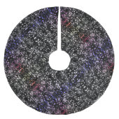 Jupon De Sapin En Polyester Brossé Parties scintillant en verre bleu rouge Faux Éclat (Devant)