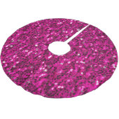 Jupon De Sapin En Polyester Brossé Parties scintillant étincelante rose chaud (Angle)