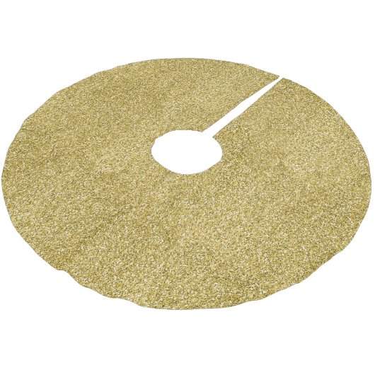 Jupon De Sapin En Polyester Brossé Parties scintillant Gold Glitzy (Angle)