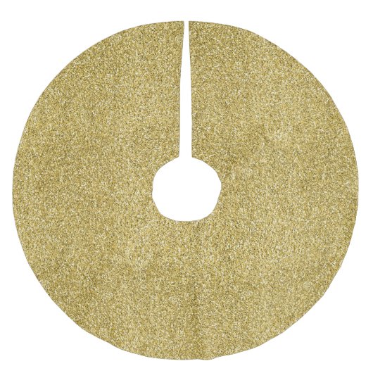 Jupon De Sapin En Polyester Brossé Parties scintillant Gold Glitzy (Devant)