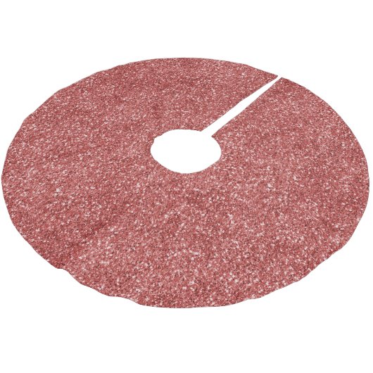 Jupon De Sapin En Polyester Brossé Parties scintillant Red Glitz (Angle)