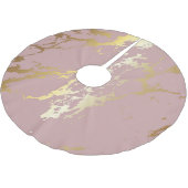 Jupon De Sapin En Polyester Brossé Parties scintillant rose et or (Angle)