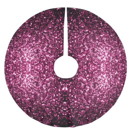 Jupon De Sapin En Polyester Brossé Parties scintillant rose foncé brillant (Devant)