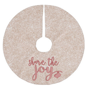 Jupon De Sapin En Polyester Brossé Parties scintillant Rose Partager La Citation Joie