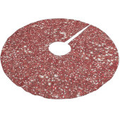 Jupon De Sapin En Polyester Brossé Parties scintillant rouge Faux Texture Apparence G (Angle)