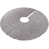 Jupon De Sapin En Polyester Brossé Parties scintillantes argentées (Angle)