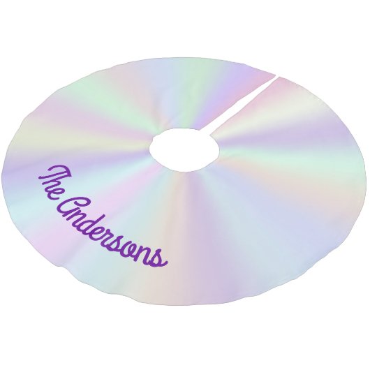 Jupon De Sapin En Polyester Brossé Pastel Iridescente Palette Gradient (Angle)