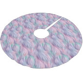 Jupon De Sapin En Polyester Brossé Pastel Rainbow Fur (Angle)