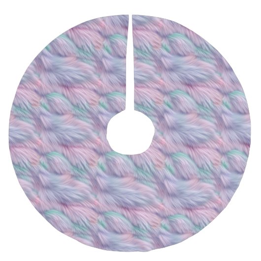 Jupon De Sapin En Polyester Brossé Pastel Rainbow Fur (Devant)