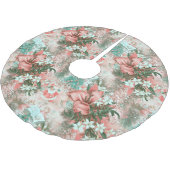 Jupon De Sapin En Polyester Brossé Pastel Retro Christmas Vignette (Angle)