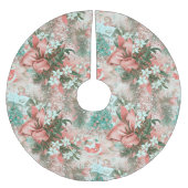 Jupon De Sapin En Polyester Brossé Pastel Retro Christmas Vignette (Devant)