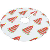 Jupon De Sapin En Polyester Brossé Pastèque (Angle)