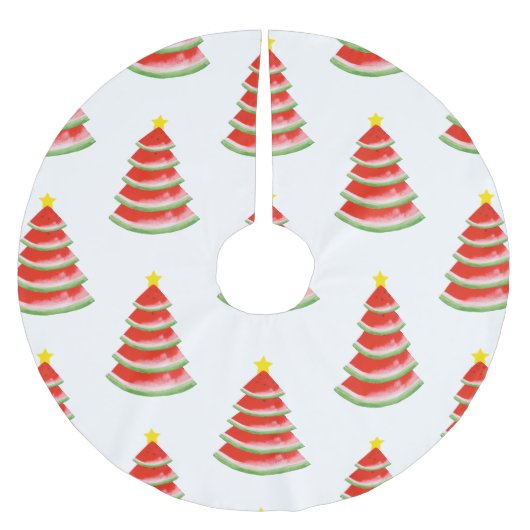Jupon De Sapin En Polyester Brossé Pastèque (Devant)