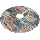 Jupon De Sapin En Polyester Brossé Patchwork collage mixage, surface composée motif i (Angle)